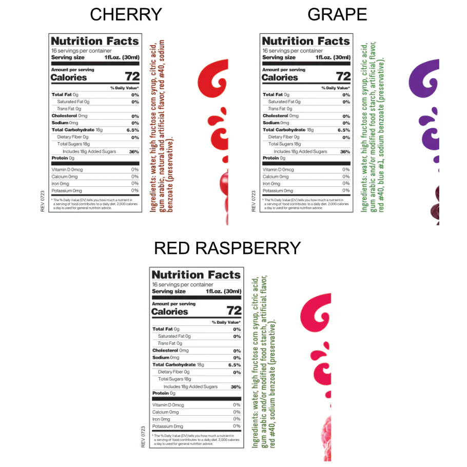 3-Pack Time For Treats Syrup - Grape, Cherry, Red Raspberry - Image 6