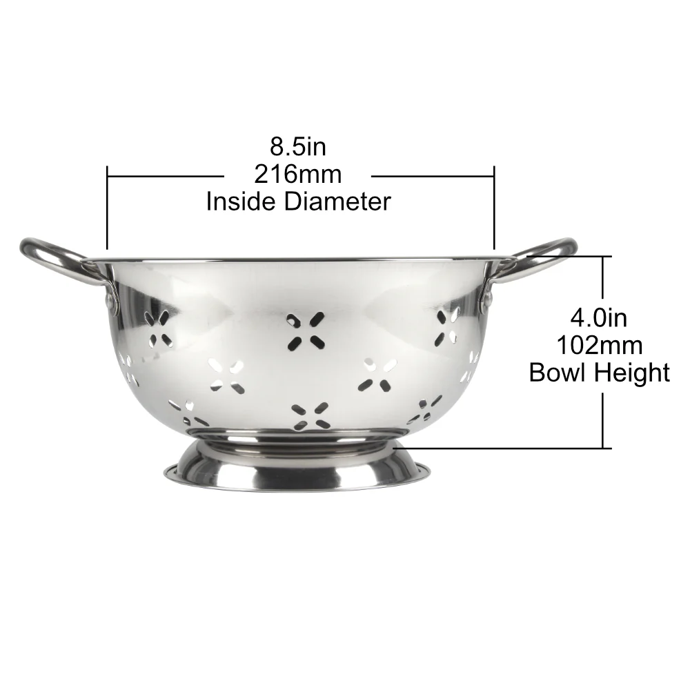 Stainless Steel 3 Qt Colander - Image 3